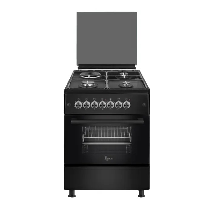 Roch 60x60cm 3 Gas 1 Electric Standing Cooker, Black RECK-632-BL